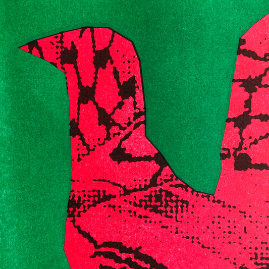 Risoprinted "Gaza Lives!" A3 Poster for Palestine Fundraiser